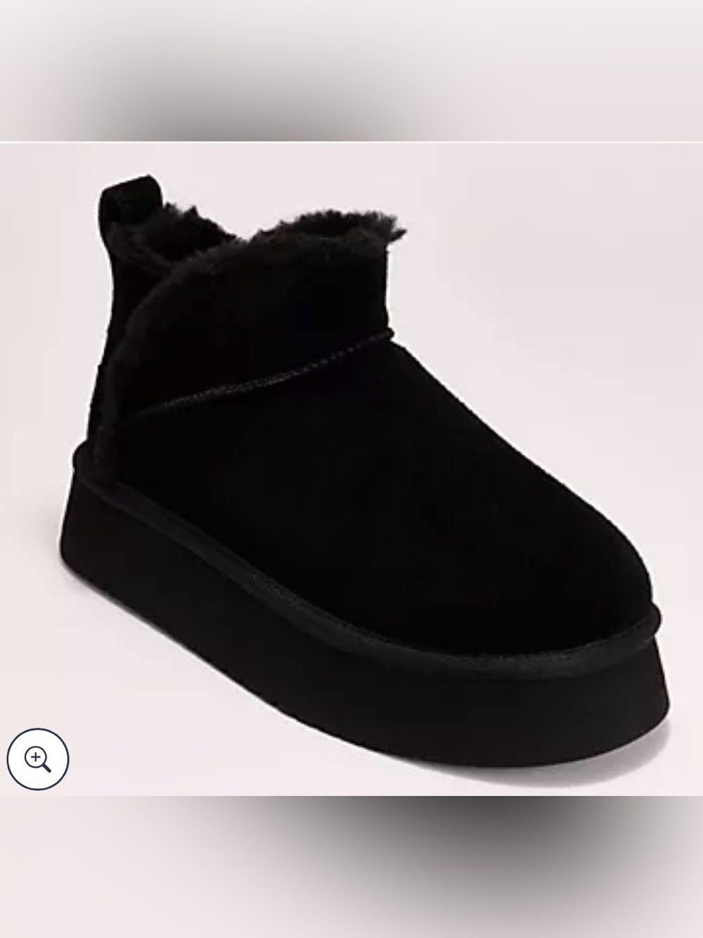Koolaburra by UGGs Black Faux Fur Lined Slip-On Ankle Slippers